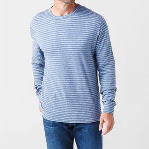 Faherty Cloud Cotton Men’s Striped Long Sleeve Shirt Size: M